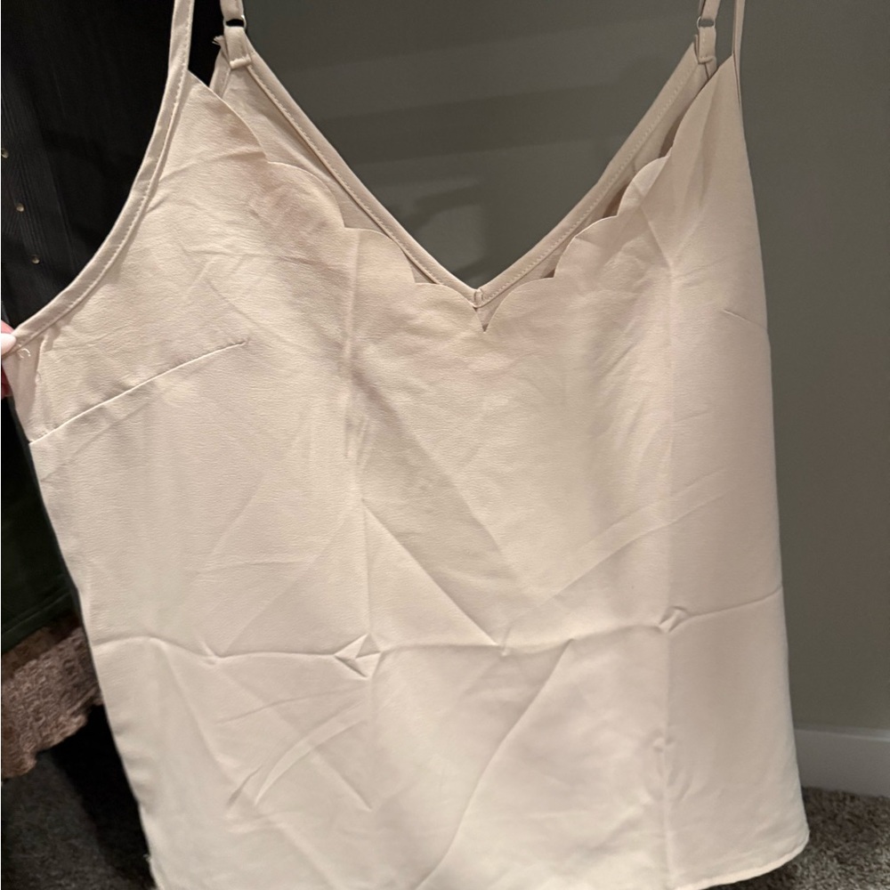 SHEIN Beige Sleeveless Top